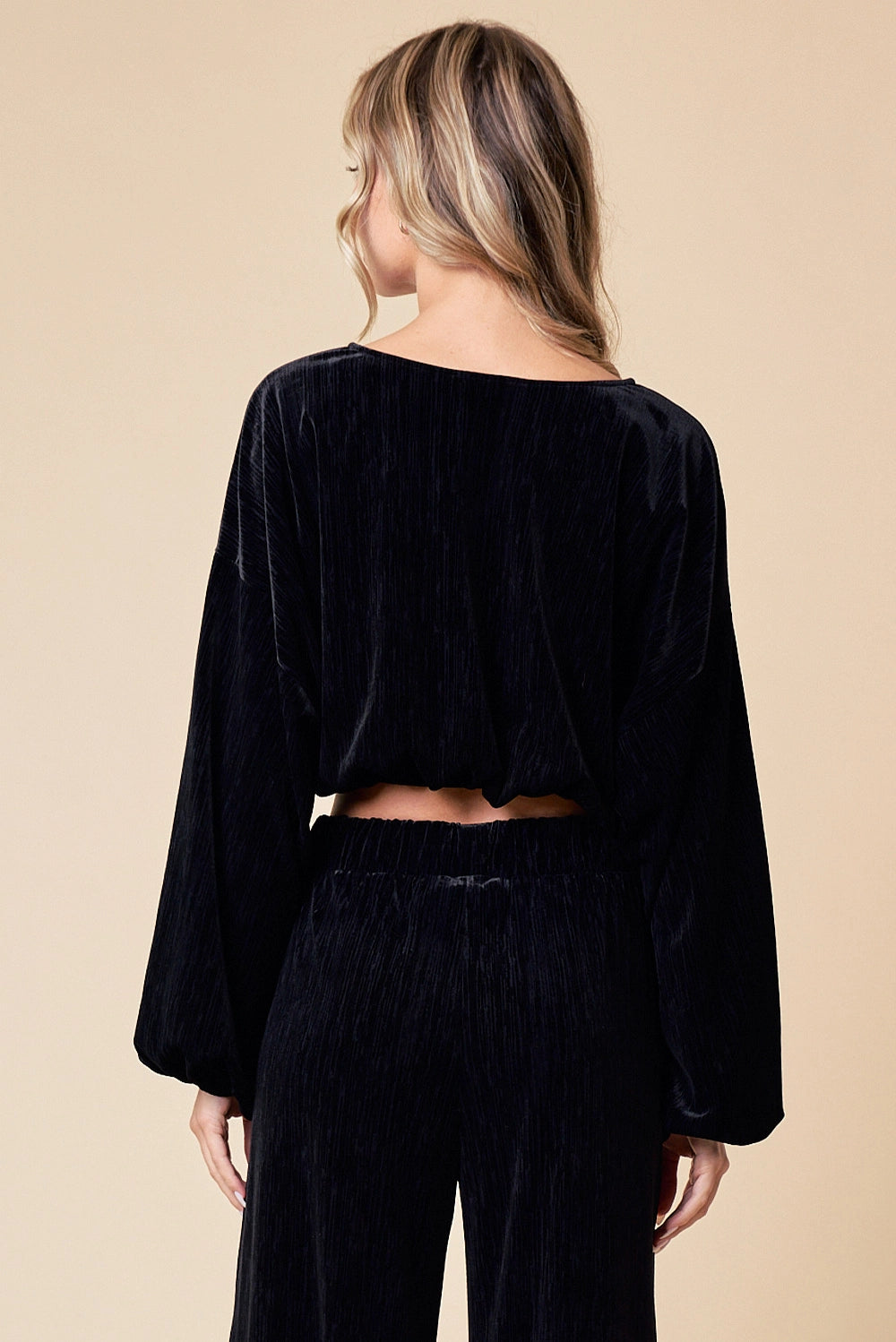 The Black Velvet Wide Leg Pant