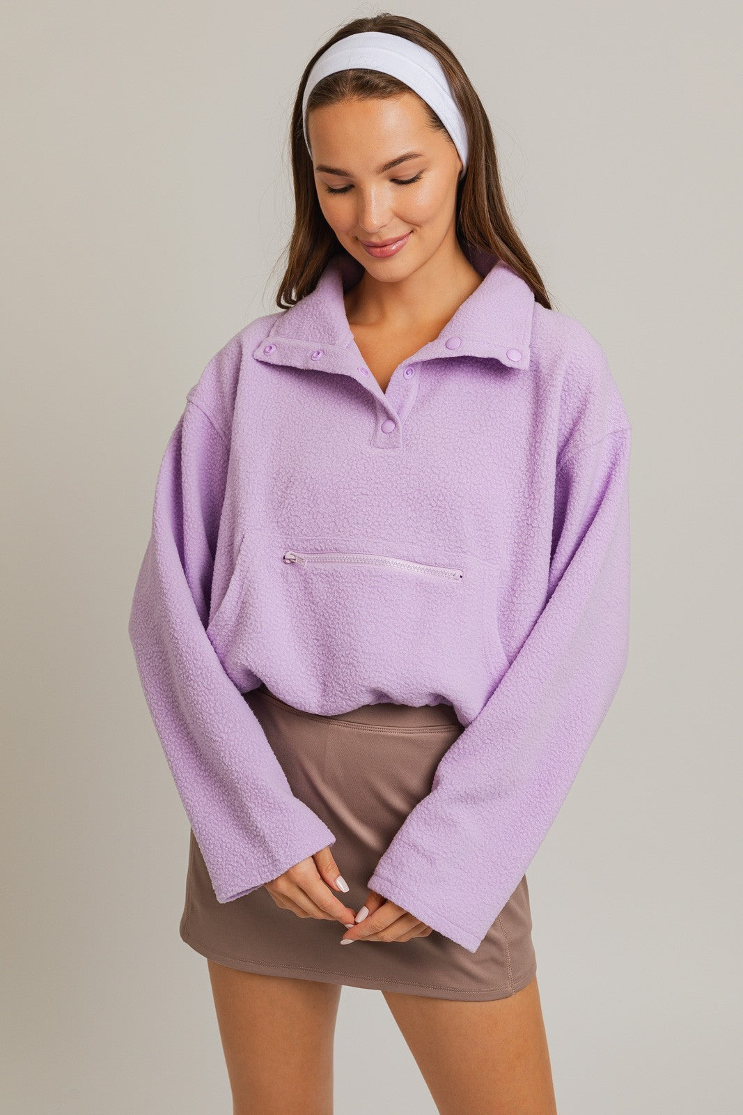 Lavender Fleece Pullover