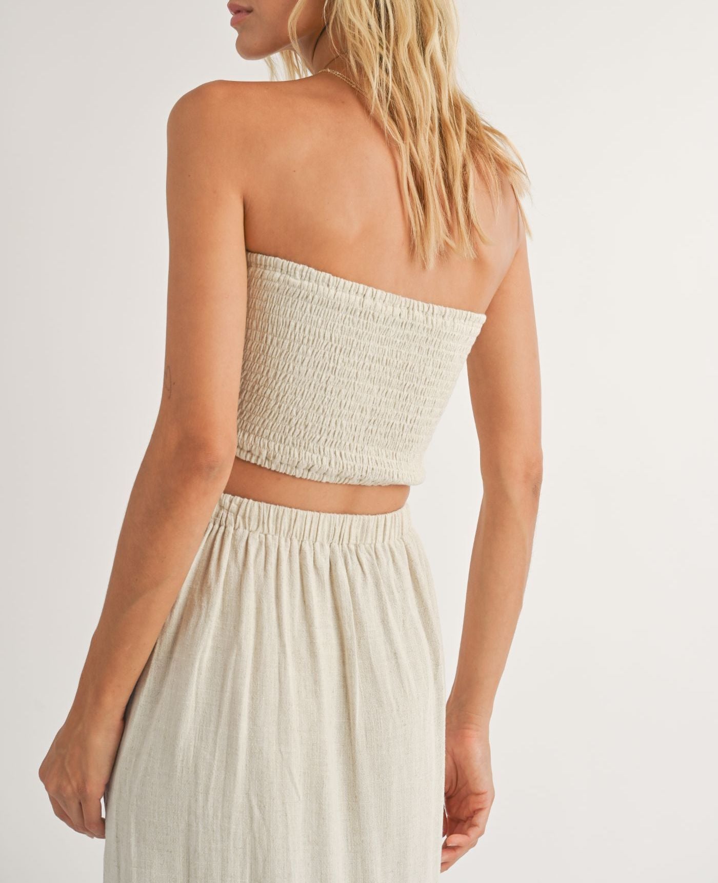 Sugarloaf Smocked Tube Top & Wrap Midi Skirt - Sadie & Sage