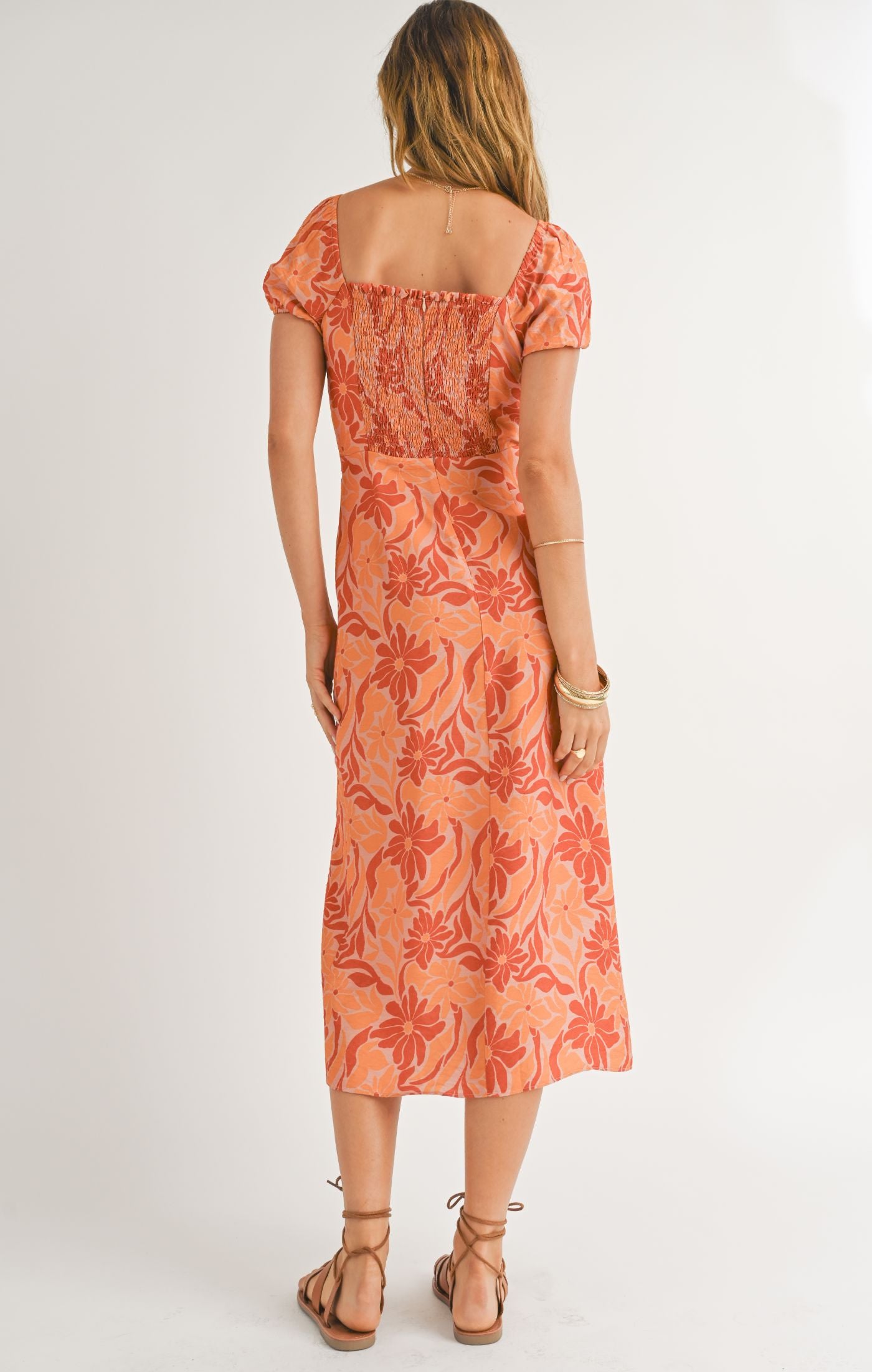 The Aperol Spritz Midi Dress - Sage the Label