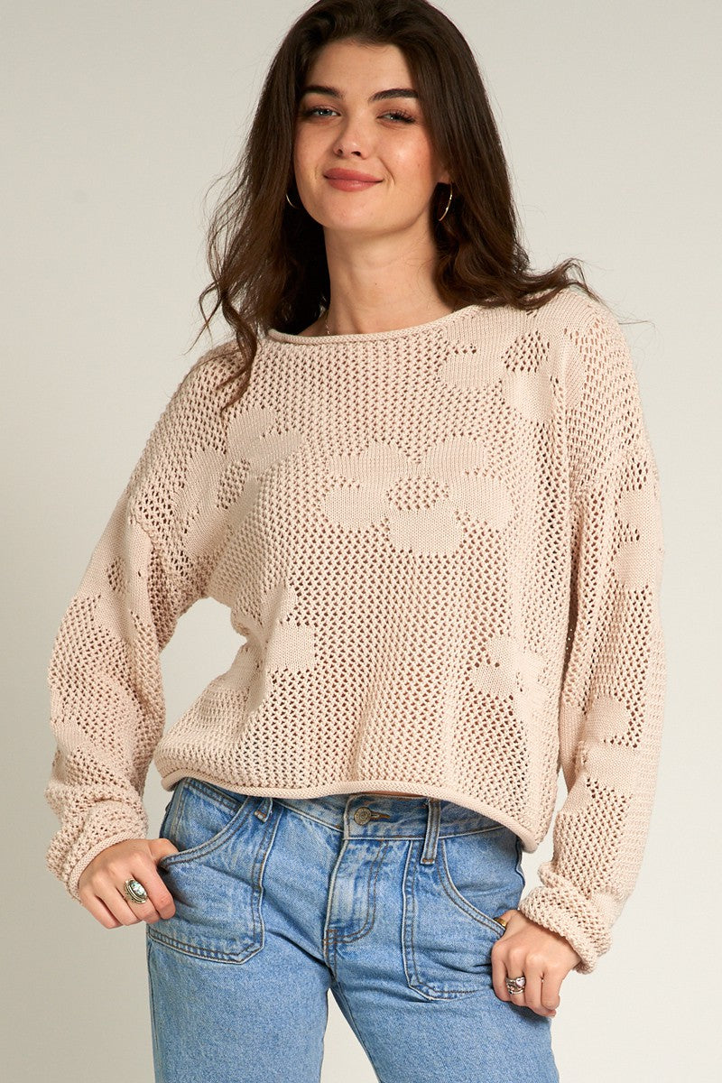 Crochet Flower Sweater