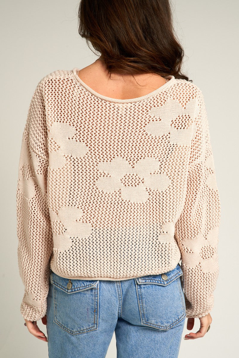 Crochet Flower Sweater