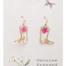 Dried Flower Cowboy Boot Earrings