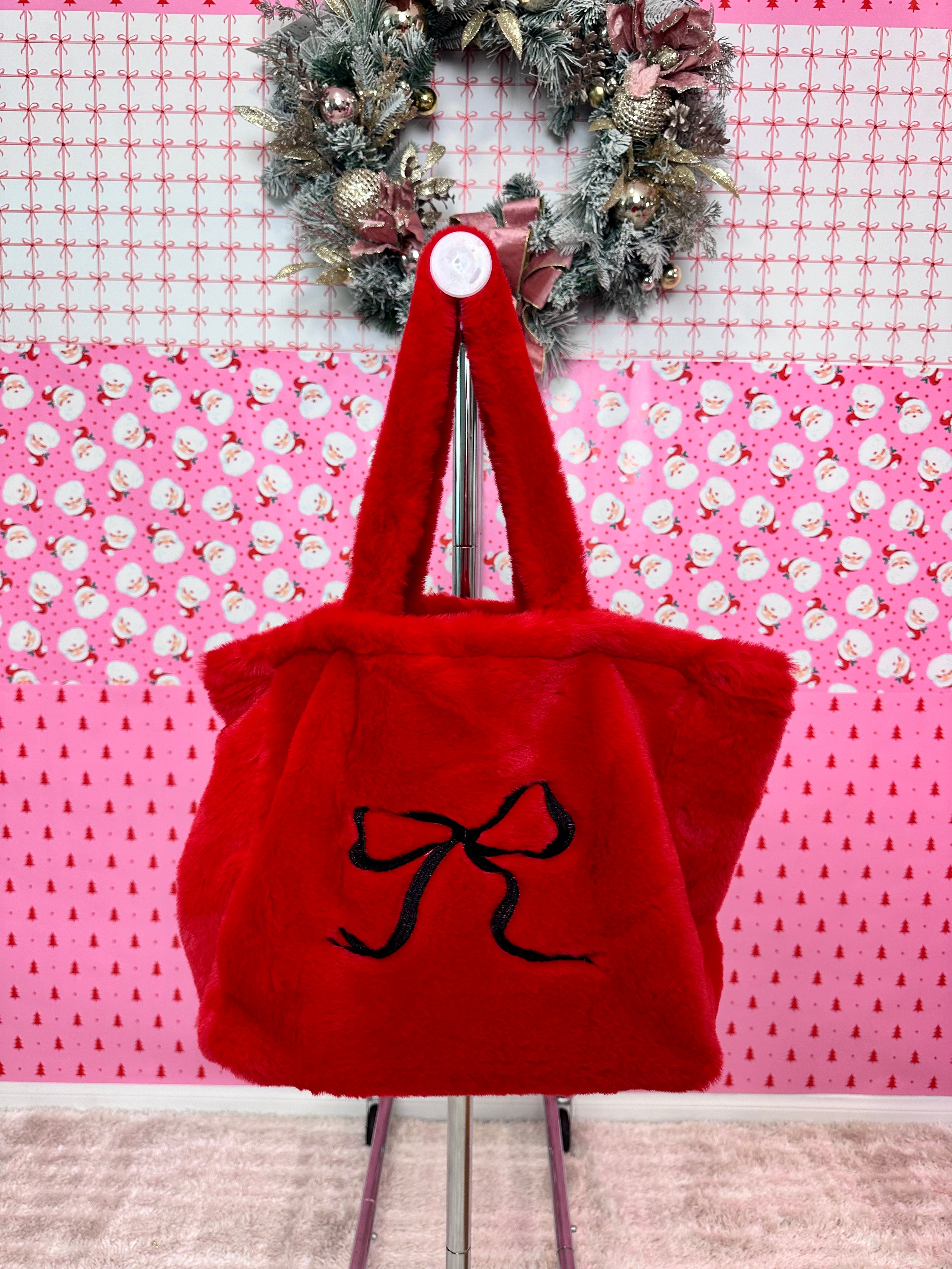 Red & Black Snow Bow Bag